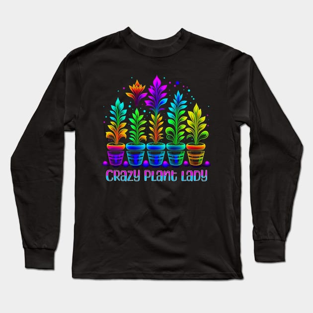 Crazy Plant Lady Long Sleeve T-Shirt by TempoTees